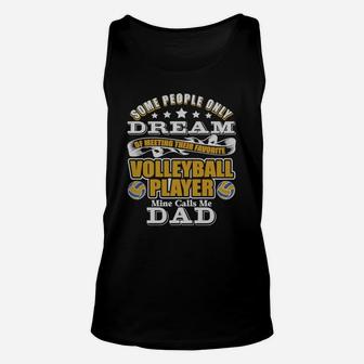 Men's Volleyball T-shirt Proud Volleyball Dad T-shirt Unisex Tank Top | Crazezy