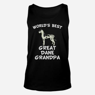 Mens World's Best Great Dane Grandpa Shirt Unisex Tank Top | Crazezy