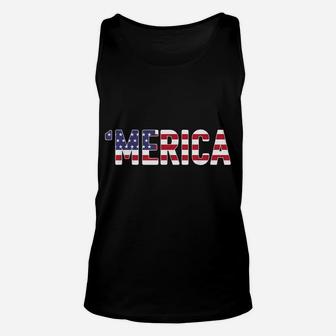 'Merica - Patriotic Flag Usa United States America Novelty Unisex Tank Top | Crazezy