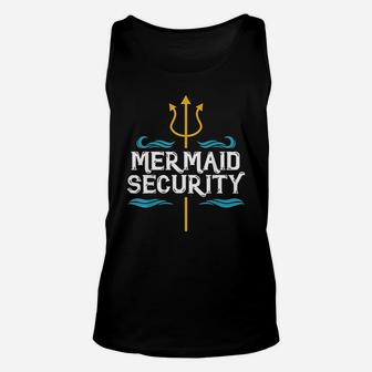 Mermaid Security Funny Birthday Gift For Swimmer Unisex Tank Top | Crazezy AU