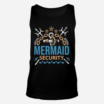 Merman Mermaid Party Swimming Sea Waves - Mermaid Security Unisex Tank Top | Crazezy AU