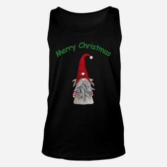 Merry Christmas Gnome Original Vintage Graphic Design Saying Sweatshirt Unisex Tank Top | Crazezy AU