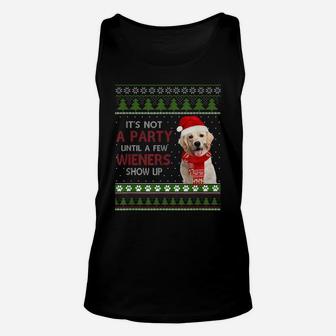 Merry Weiner Christmas Dog Xmas Unisex Tank Top | Crazezy