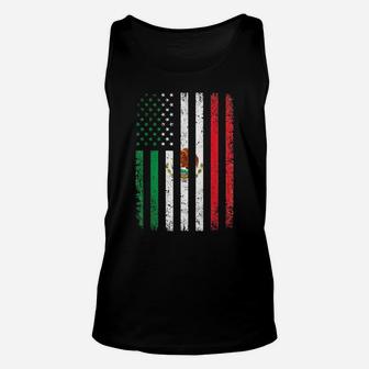 Mexico Flag Shirt Gift 4Th Of July Usa American Mexican Flag Unisex Tank Top | Crazezy AU