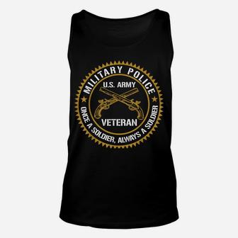Military Police Us Army Veteran Once A Soldier Always Gift Unisex Tank Top | Crazezy DE
