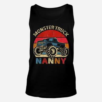 Monster Truck Nanny Matching Family Birthday Party Unisex Tank Top | Crazezy