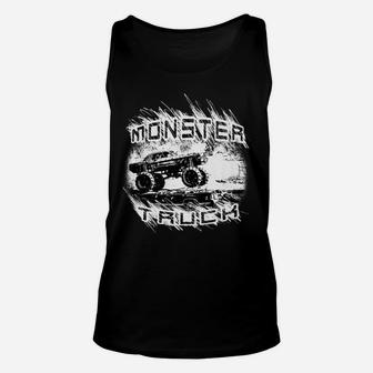 Monster Truck Racing, Crushing Jumping Cars Unisex Tank Top | Crazezy AU