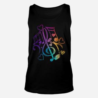 Musical Notes Treble Clef Unisex Tank Top | Crazezy