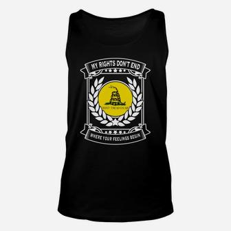 My Rights Don't End Where Your Feelings Begin Long Sleeve Unisex Tank Top | Crazezy AU