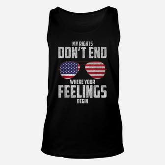 My Rights Don't End Where Your Feelings Begin Unisex Tank Top | Crazezy