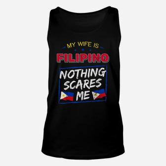My Wife Is Filipino Republic Of The Philippines Roots Flag Unisex Tank Top | Crazezy CA