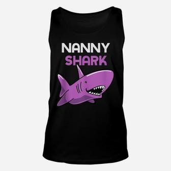 Nanny Shark Funny Family Gift Christmas Unisex Tank Top | Crazezy
