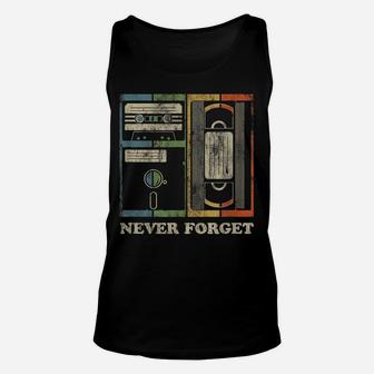 Never Forget Retro Vintage Cool 80S 90S Funny Geeky Nerdy Unisex Tank Top | Crazezy