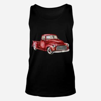 Not Old Just Retro Fun Vintage Red Pick Up Truck Sweatshirt Unisex Tank Top | Crazezy