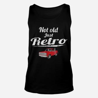 Not Old Just Retro Fun Vintage Red Pick Up Truck Tee Shirt Unisex Tank Top | Crazezy