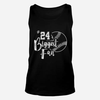 Number Biggest Fan Softball Player Mom Dad Family Unisex Tank Top | Crazezy