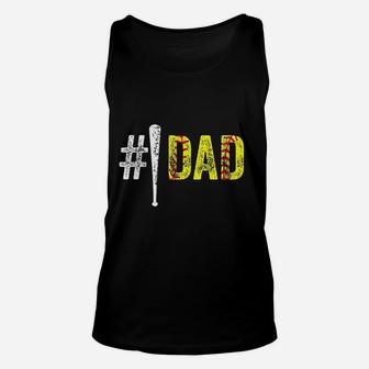 Number One Softball Fan Dad Gift From Daughter Unisex Tank Top | Crazezy DE