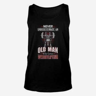 Old Man Loves Weightlifting Shirt - Mens Premium T-shirt Unisex Tank Top | Crazezy DE
