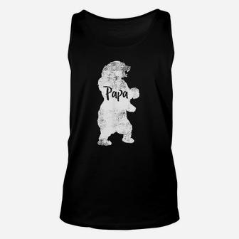 Papa Bear For Camping Fathers Day Or Daddy Bear Unisex Tank Top | Crazezy
