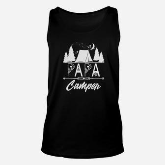 Papa Camping Lover Shirt Vacation Adventure Camper Gift Unisex Tank Top | Crazezy