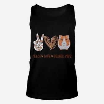 Peace Love Guinea Pigs Gift For Guinea Pigs Lover Unisex Tank Top | Crazezy