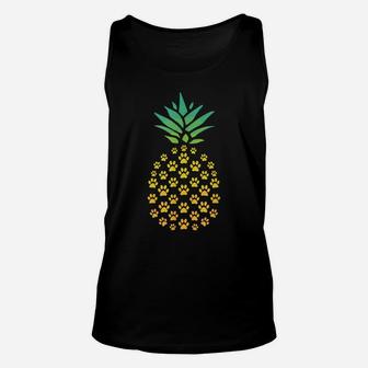 Pineapple Cat Paw Print Shirt - Funny Hawaiian Tropical Gift Unisex Tank Top | Crazezy DE