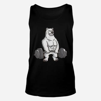 Polar Bear Powerlifting Weightlifting Gym And Animal Lovers Unisex Tank Top | Crazezy DE