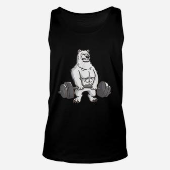 Polar Bear Powerlifting Weightlifting Gym And Animal Lovers Unisex Tank Top | Crazezy