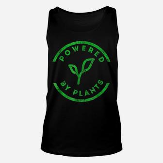 Powered By Plants Vegan Workout Shirt Unisex Tank Top | Crazezy