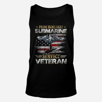 Pride Runs Deep Submarine Service Veteran Flag Patriotic Men Unisex Tank Top | Crazezy DE