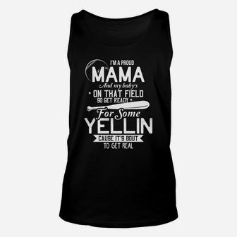 Proud Mama Baseball Funny Mom Of Baseball Player Gifts Unisex Tank Top | Crazezy CA