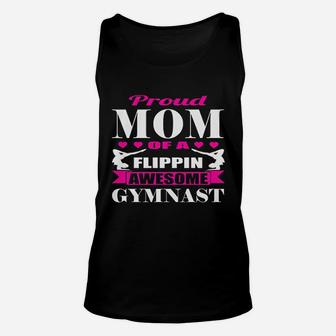 Proud Mom Of A Flippin Awesome Gymnast Gymnastics Mom Unisex Tank Top | Crazezy UK