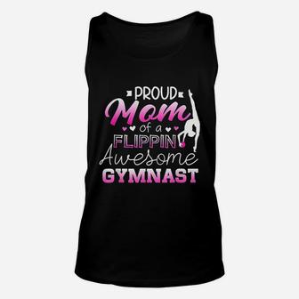 Proud Mom Of A Flippin Awesome Gymnast Unisex Tank Top | Crazezy AU