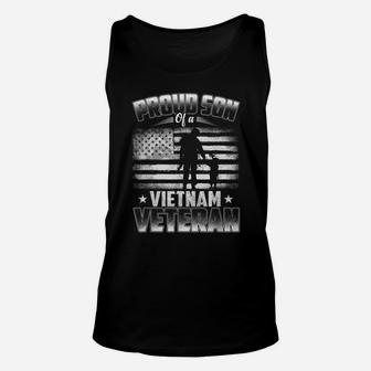 Proud Son Of A Vietnam Veteran - Patriotic Us Service Gift Unisex Tank Top | Crazezy UK