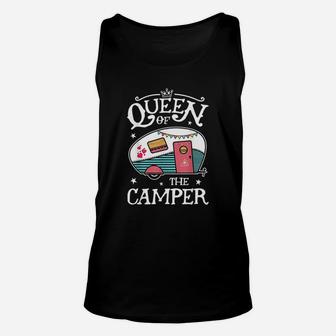 Queen Of The Camper Outdoor Camping Camper Girls Unisex Tank Top | Crazezy CA