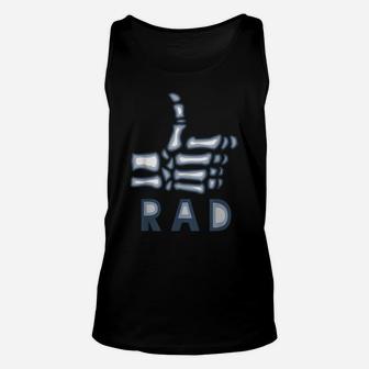 Radiology Tech Tshirt, Rad Skeleton Thumb, X-Ray Gift Unisex Tank Top | Crazezy