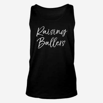 Raising Ballers Shirt Fun Cute Basketball Shirt For Mom Dad Unisex Tank Top | Crazezy