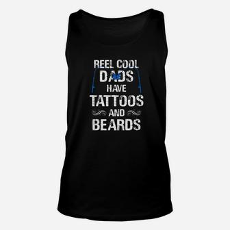 Real Cool Dads Have Tattoos And Beards Fathers Day Fishing Premium Unisex Tank Top | Crazezy UK