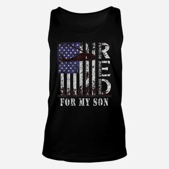 Red Friday For My Son Us Flag Army Military Deployed Veteran Unisex Tank Top | Crazezy UK