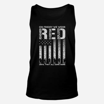 Red Friday Military Shirt On Friday We Wear Red Veteran Unisex Tank Top | Crazezy AU
