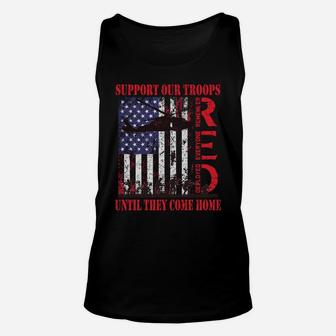 Red Friday Remember Everyone Deployed Support Troops Us Flag Sweatshirt Unisex Tank Top | Crazezy DE