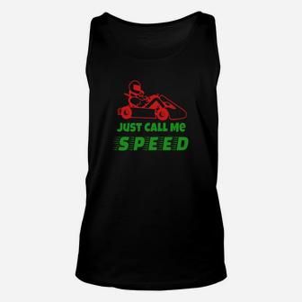 Red White Go Kart Driver Tshirt Speed Racing Fun Sport Gift Unisex Tank Top | Crazezy