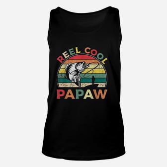 Reel Cool Papaw Vintage Bass Fishing Unisex Tank Top | Crazezy