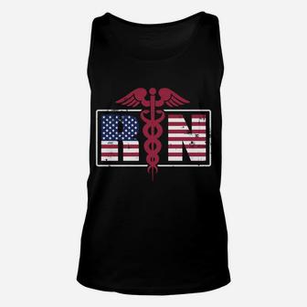 Registered Nurse Symbol American Flag Sweatshirt Unisex Tank Top | Crazezy DE