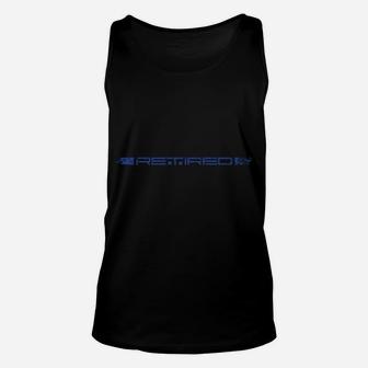 Retired Police Officer Thin Blue Line American Flag Police Sweatshirt Unisex Tank Top | Crazezy CA