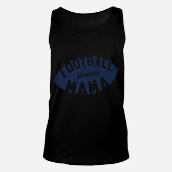 Retro Football Mama Blue Helmet Mom Gift Unisex Tank Top | Crazezy