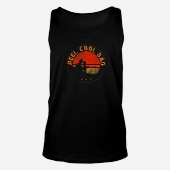 Retro Reel Cool Dad Fishing Daddy Vintage Fathers Day Gift Premium Unisex Tank Top | Crazezy DE