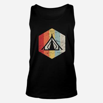 Retro Vintage Tent Outdoor Camping Gift For Nature Lovers Unisex Tank Top | Crazezy UK