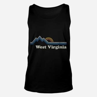 Retro West Virginia Wv T Shirt Vintage Sunrise Mountains Tee Unisex Tank Top | Crazezy AU
