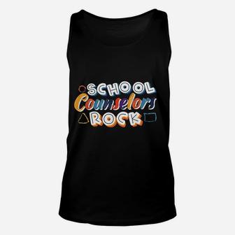 School Counselors Rock Students Guidance Counseling Therapy Unisex Tank Top | Crazezy